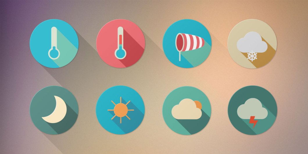 Flat Weather Icons