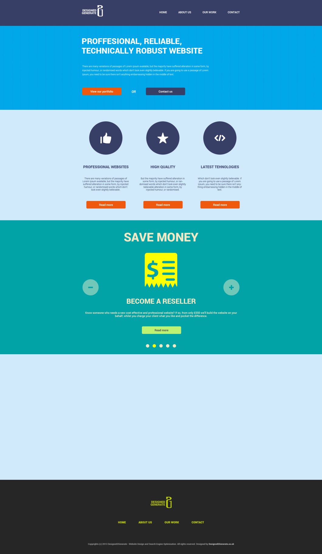 Flat website freebie