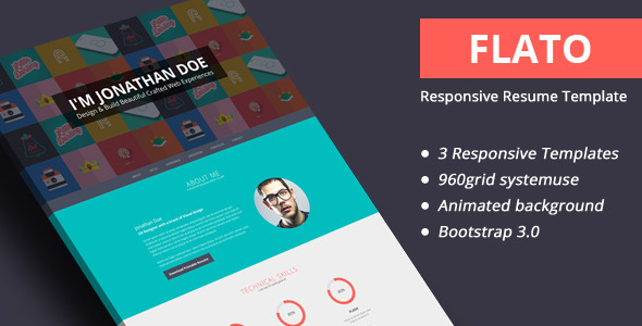 Flato – Responsive Online CV & Resume Templates