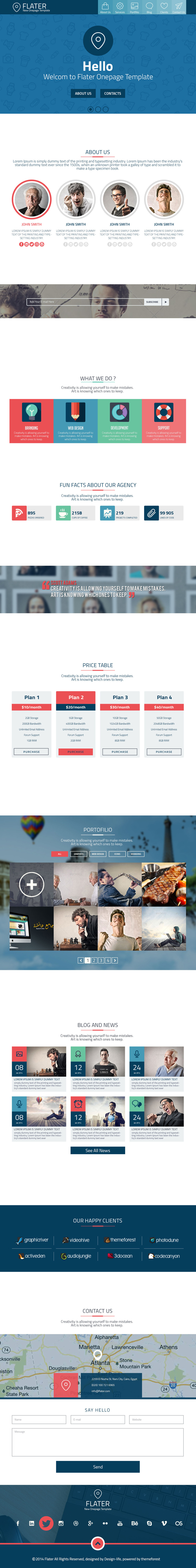 Flatter New One Page Template