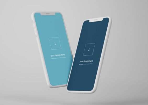 Flying iPhone Mockups Free Download