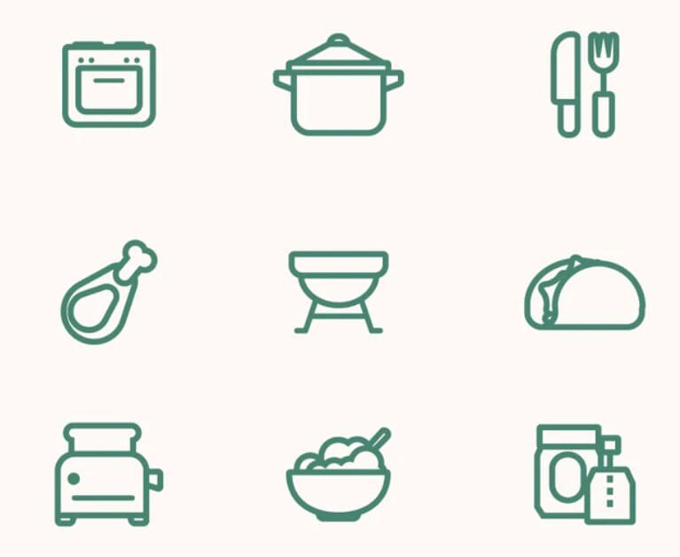 Food Vector Line Icon Set