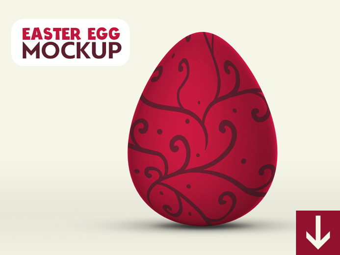 Free 3D Easter Egg Mockup