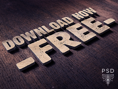 Free 3d Logo & Text Mock Up