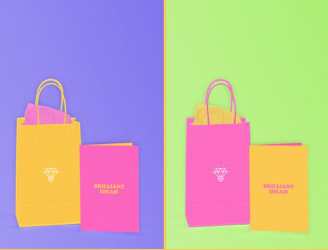 Free Bag and Gift Card Mockup