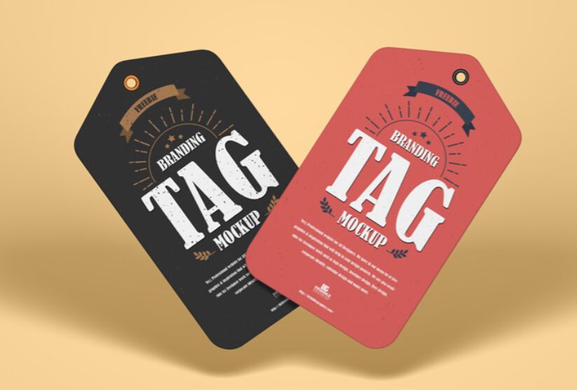 Free Branding Tag Mockup