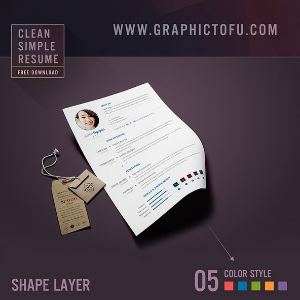 Free Clean Simple Resume Template