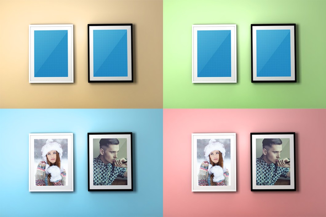 FREE Colourful Frame PSD Mockups