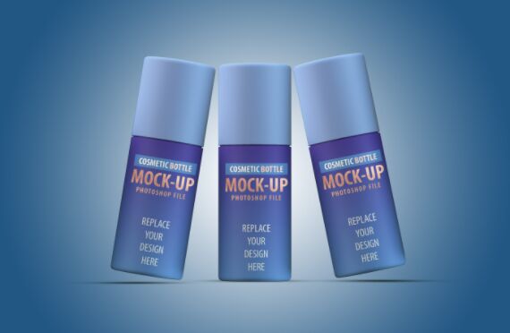 Free Cosmetic Bottle Mockup