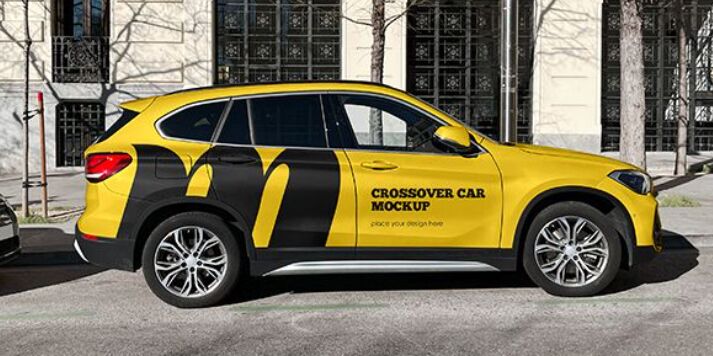 Free Crossover Car Mockup