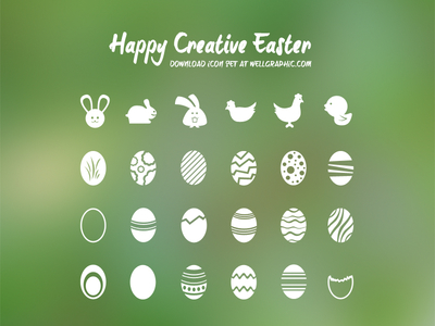 Free Easter Vector Icon Set