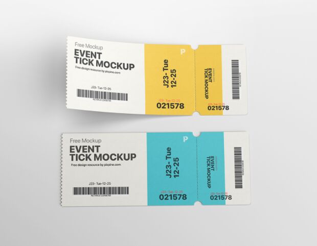 Free Event Ticket Mockup