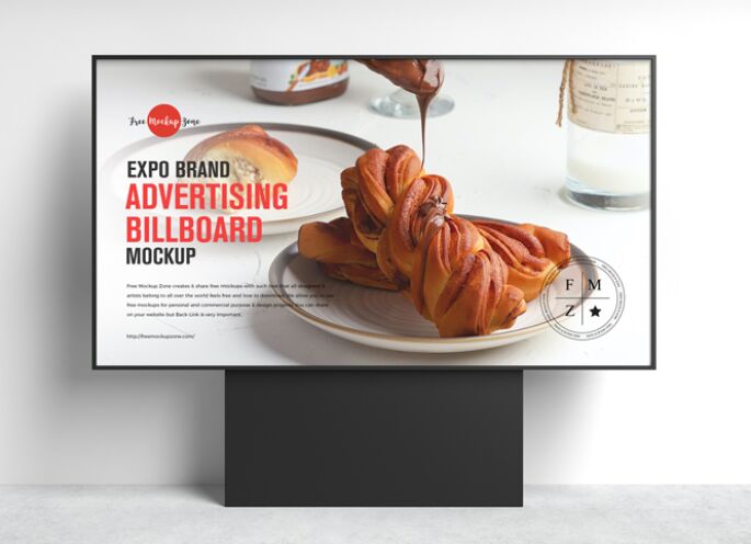 Free Expo Brand Advertising Billboard Mockup