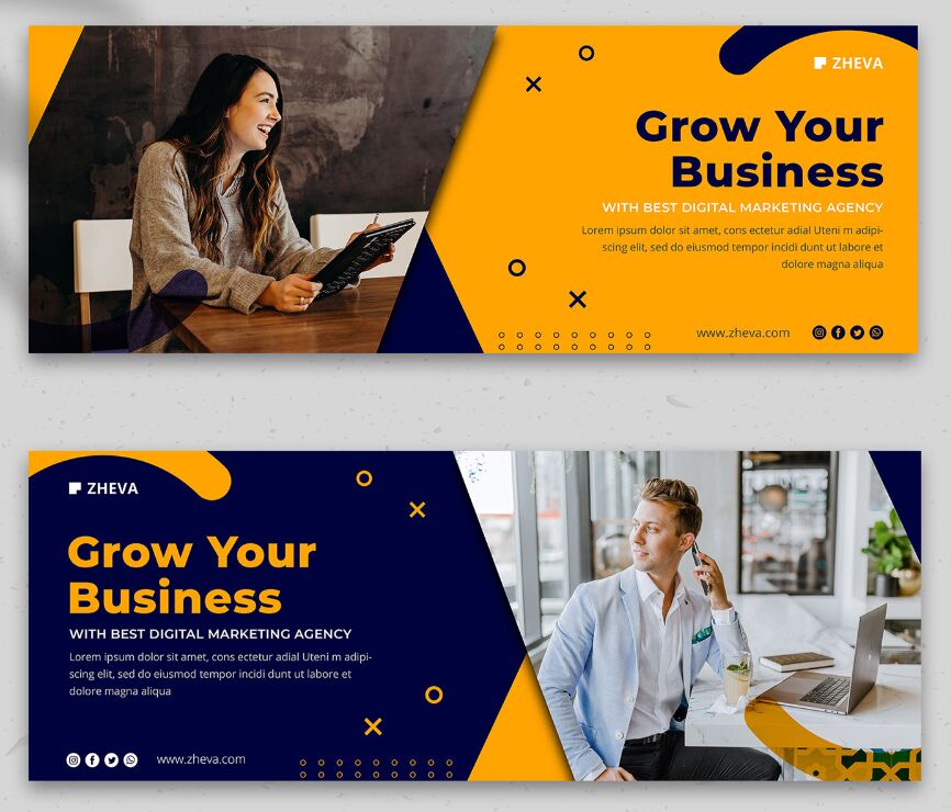 Free Facebook Banner Template To Grow Your Business