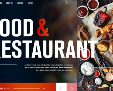Free Food & Restaurant Landing Page Design Template
