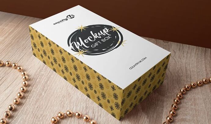 Free Gift Box MockUp