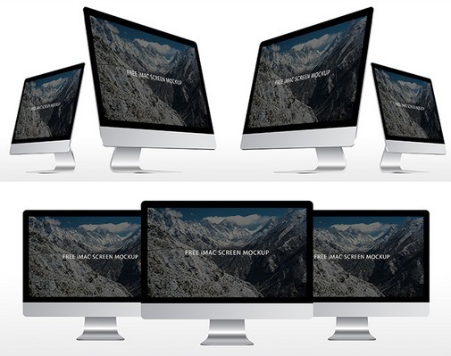Free iMac screen 5k mockup