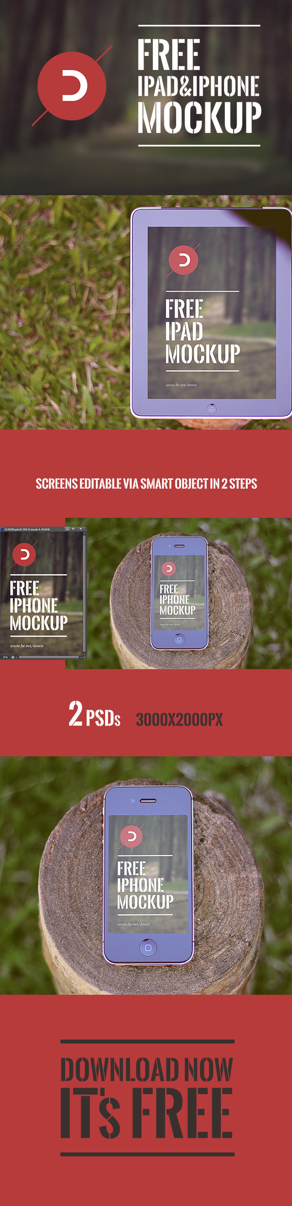 FREE iPad & iPhone Mockup