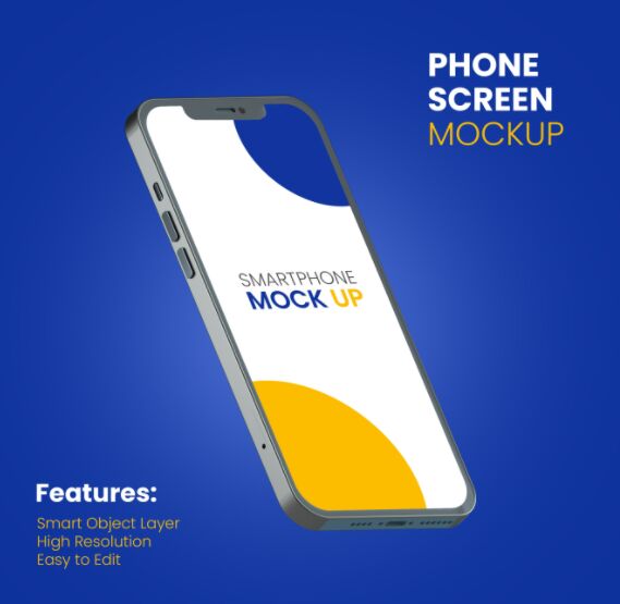 Free iPhone 12 Screen Mockup PSD