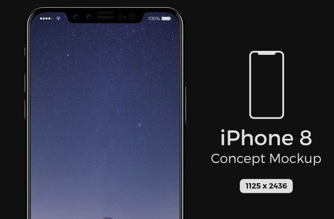 Free iPhone 8 PSD Mockup