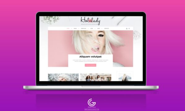 Free MacBook Pro Website Mockup PSD