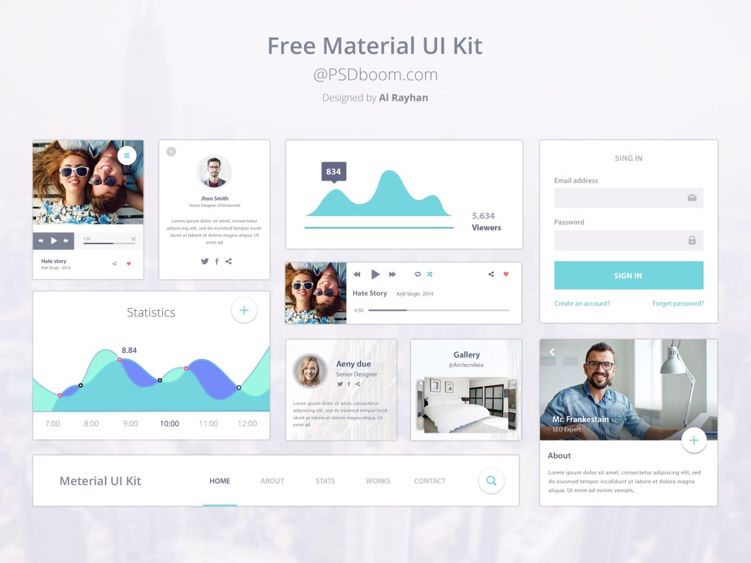 FREE MATERIAL UI KIT PSD