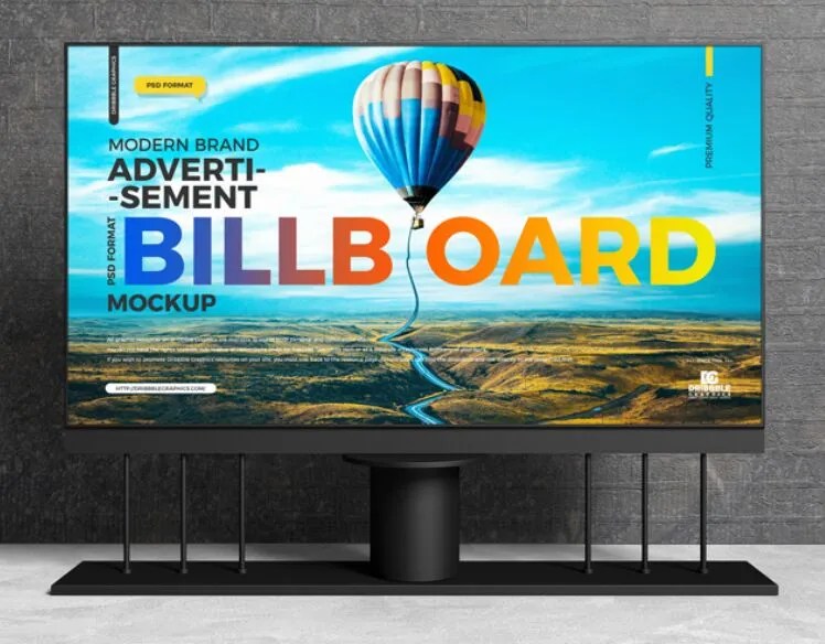 Free Modern Brand Advertisement Billboard Mockup