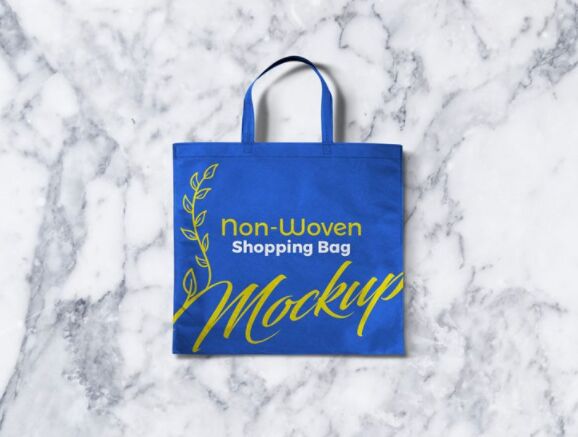 Free Non-Woven Shopping Bag Mockup PSD