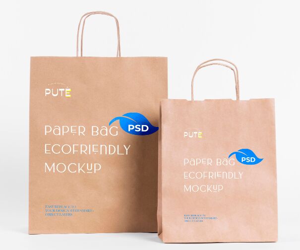 Free Paper bag Mockup