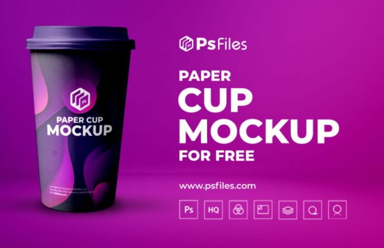 Free Paper Coffee Cup Mockup PSD