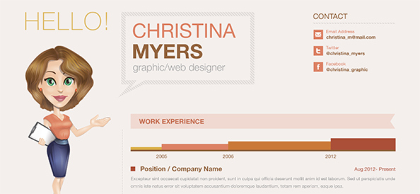 Free PSD Creative Business Resume