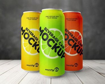 Free PSD MockUp for Beverage Can