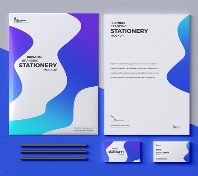 Free PSD Premium Branding Stationery Mockup