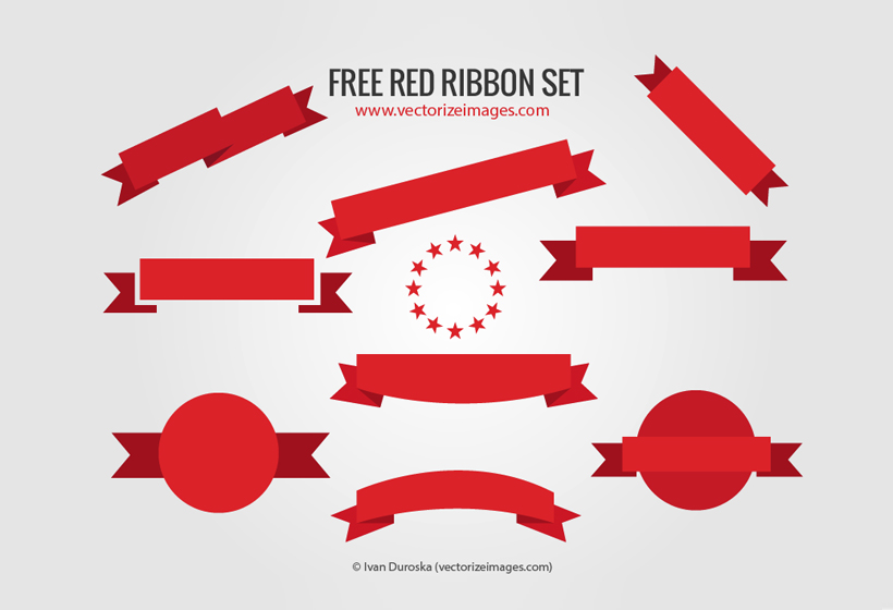 Free Red Ribbon Set