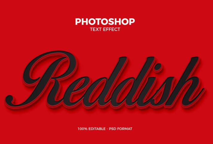 Free Reddish Photoshop Text Effect