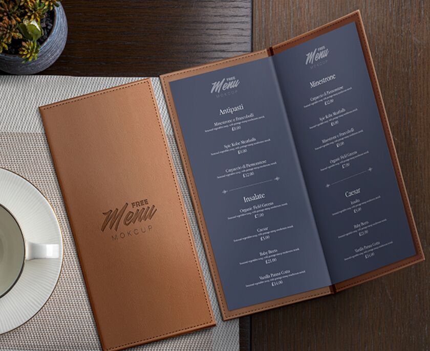 Free Restaurant Menu Mockup