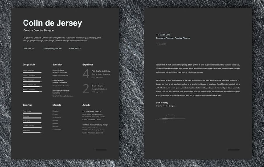 FREE Resume & Cover Letter Templates For Illustrator