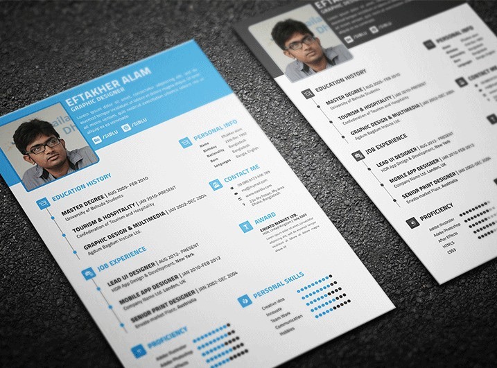 Free Resume CV & Business Card Templates