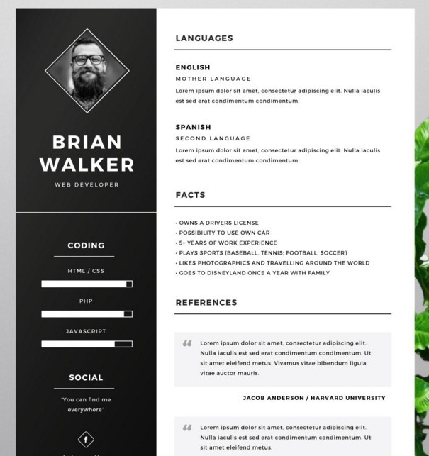 Free Resume Template for Word, Photoshop & Illustrator
