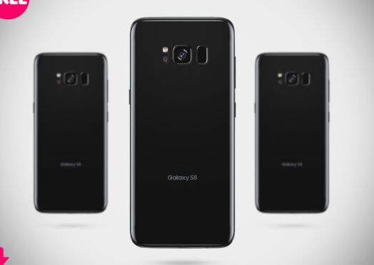 Free Samsung Galaxy S8 Back Mockup PSD