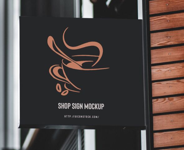 Free Shop Sign Mockup