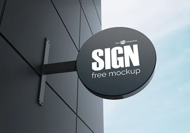 FREE SIGN MOCKUP IN PSD