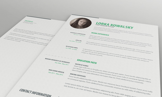 Free Simple Resume CV Template