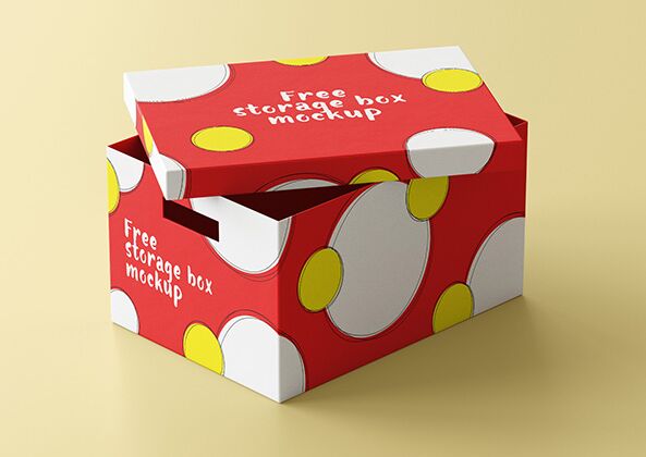 Free storage box mockup