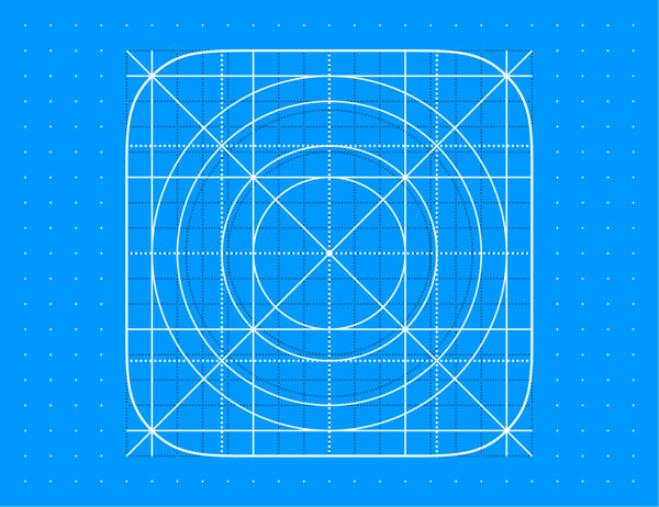 FREE Template iOS 7 Icon Grid EPS 8 vector illustration