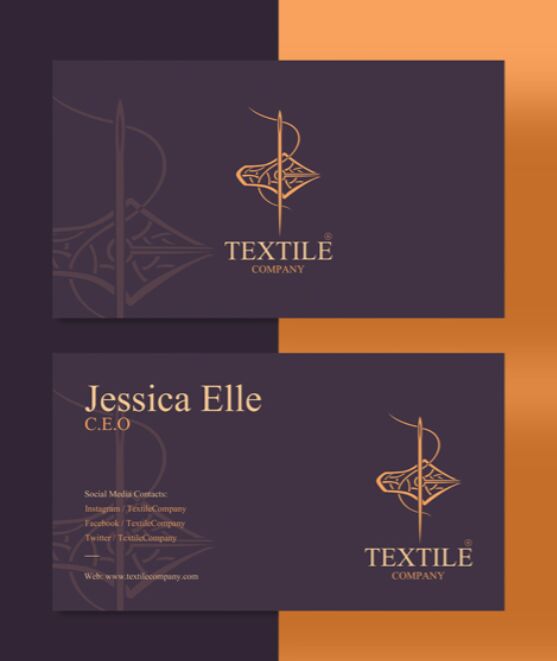 Free Textile Business Card Design Template of 2021