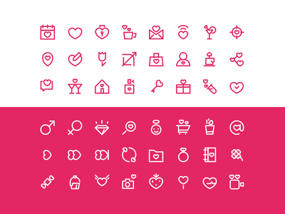 Free Valentine's Day icon set