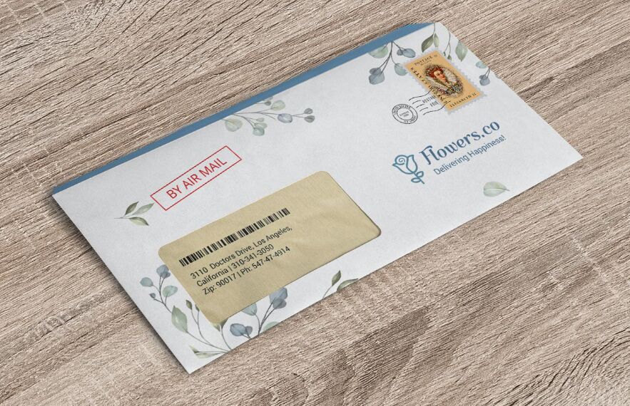 Free Windowed Envelope Mockup PSD
