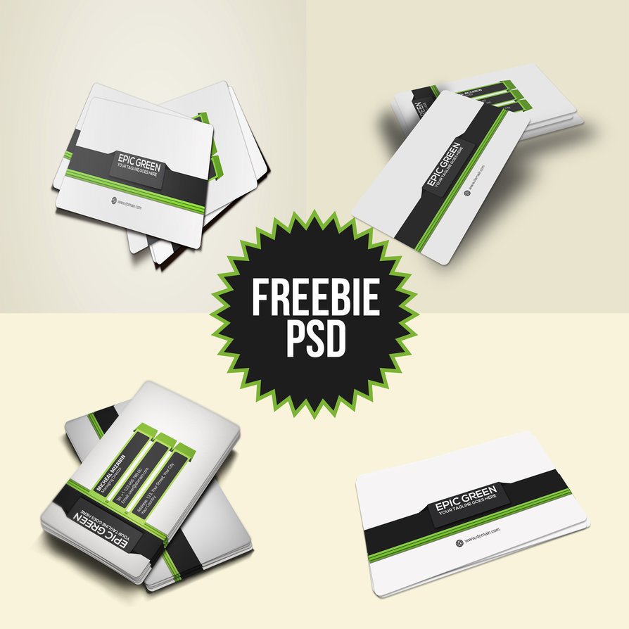 Freebie Corporate Business Card PSD Template