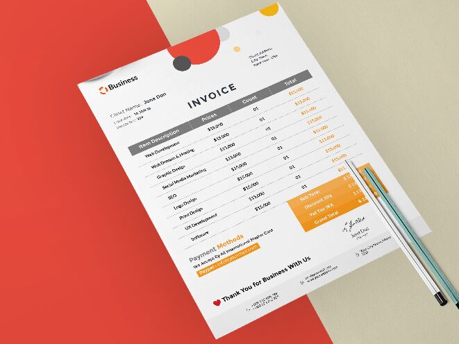 Freebie Minimalist Invoice